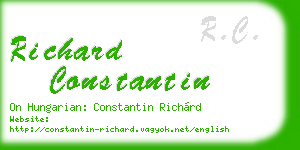 richard constantin business card